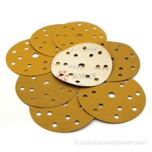 Zımpara kağıdı kaplamalı aşındırıcı film diskleri altın kağıt